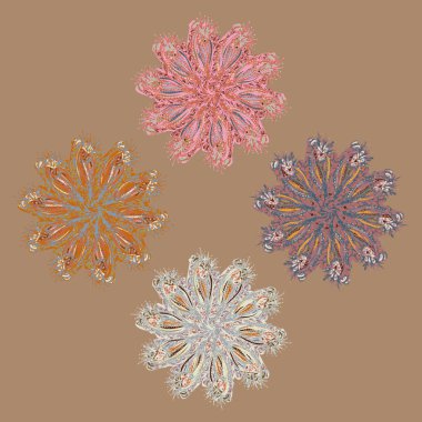 Stil zentangle yeni simetrik mandala doodle ile sanat esin kaynağı oldu. Duvar kağıdı, desen dolgularını, web sayfaları, yüzey dokuları için dekoratif nesne-ebilmek var olmak kullanılmış.