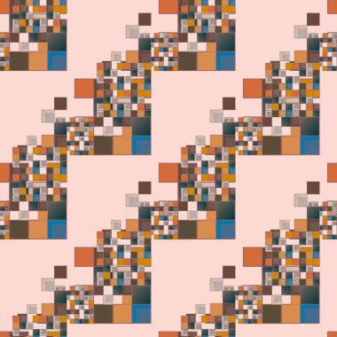 soyut geometrik renkli seamless modeli. vektör çizim