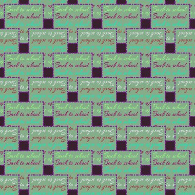 Okul hazırlıkları, arka plan için yeni dikişsiz desen. 