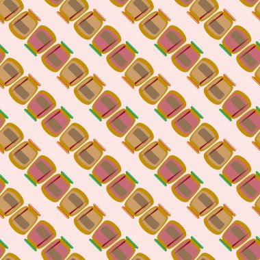 simetrik soyut desen, vektör çizim oluşturma 