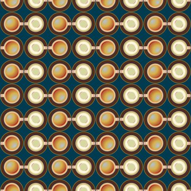 Bardak kahve veya çay arka plan seamless modeli üzerinde noktalı. Vektör çizim