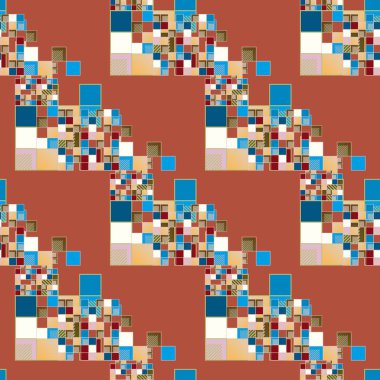 soyut geometrik renkli seamless modeli. vektör çizim