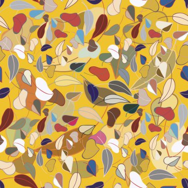 Güzel renk sonbahar yaprak düşmek seamless modeli.