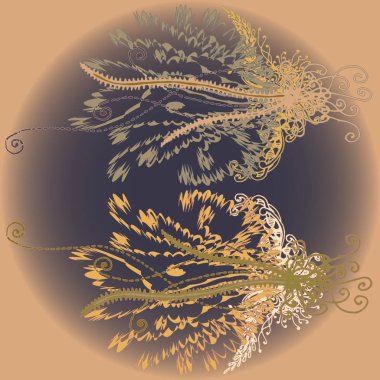 Yeni tasarım çalışmaları için el yapımı doodle ile soyut desen