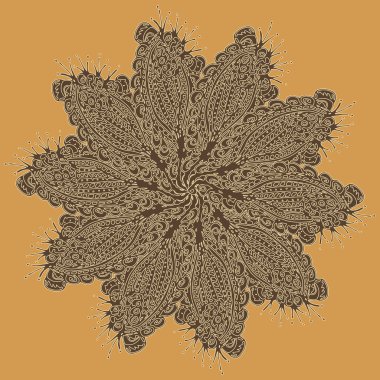 Stil zentangle yeni simetrik mandala doodle ile sanat esin kaynağı oldu. Duvar kağıdı, desen dolgularını, web sayfaları, yüzey dokuları için dekoratif nesne-ebilmek var olmak kullanılmış.