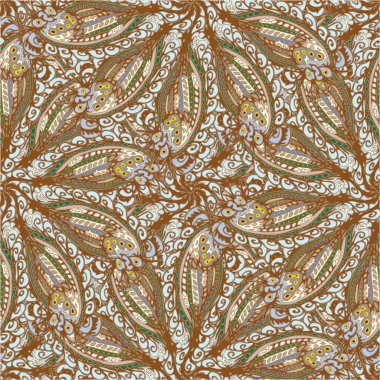 Soyut kumaş çiçek yaprakları arka plan, seamless modeli, vektör çizim