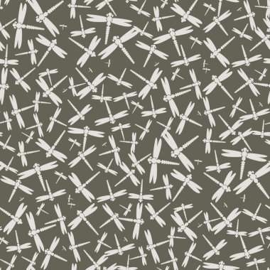 Dekoratif renkli seamless modeli ile şirin yusufçuk