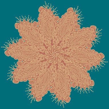 Stil zentangle yeni simetrik mandala doodle ile sanat esin kaynağı oldu. Duvar kağıdı, desen dolgularını, web sayfaları, yüzey dokuları için dekoratif nesne-ebilmek var olmak kullanılmış.