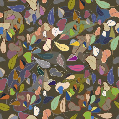 Güzel renk sonbahar yaprak düşmek seamless modeli.