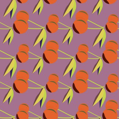 Kiraz için arka plan ile renkli seamless modeli. 