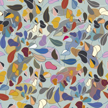 Güzel renk sonbahar yaprak düşmek seamless modeli.