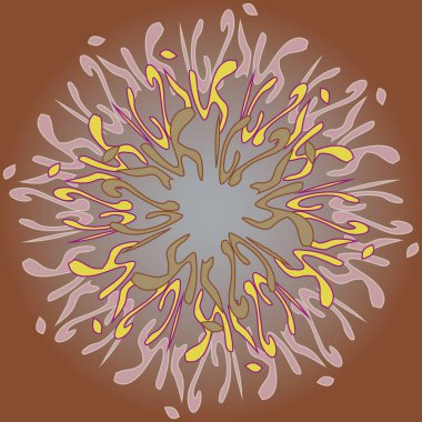 Yeni simetrik soyut mandala. Duvar kağıdı, desen dolgularını, web sayfaları, yüzey dokuları için dekoratif nesne-ebilmek var olmak kullanılmış.