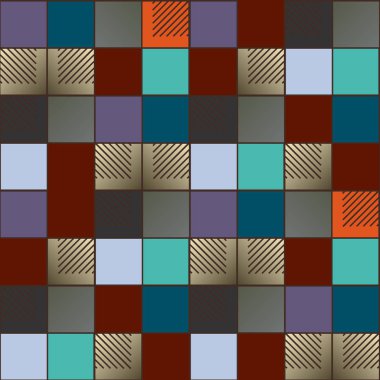 soyut geometrik renkli seamless modeli. vektör çizim