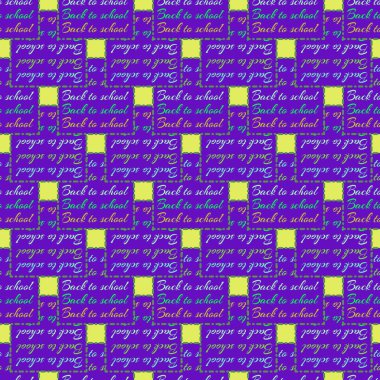 Okul hazırlıkları, arka plan için yeni dikişsiz desen. 