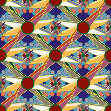 soyut geometrik renkli seamless modeli. vektör çizim