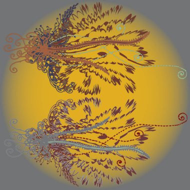 Yeni tasarım çalışmaları için el yapımı doodle ile soyut desen