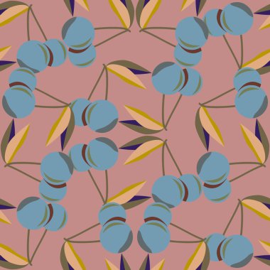 Kiraz için arka plan ile renkli seamless modeli. 