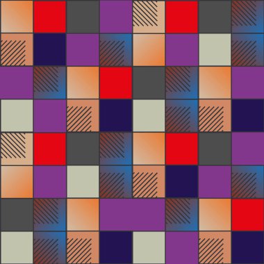 soyut geometrik renkli seamless modeli. vektör çizim