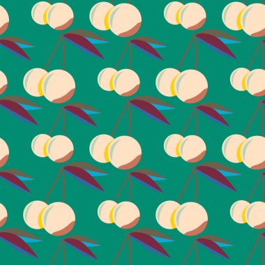 Kiraz için arka plan ile renkli seamless modeli. 