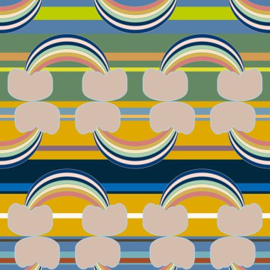 Gökkuşağı seamless modeli. Gökkuşağı Dizayn Tekstil, iç tasarım, keten, vb için. Şirin soyut çocuklar arka plan.