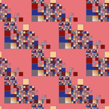 soyut geometrik renkli seamless modeli. vektör çizim