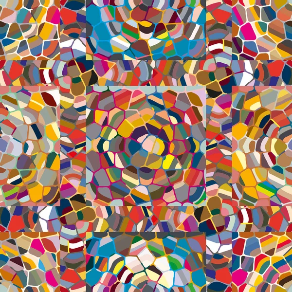 Patrón Sin Costura Mosaico Colorido Abstracto — Vector de stock