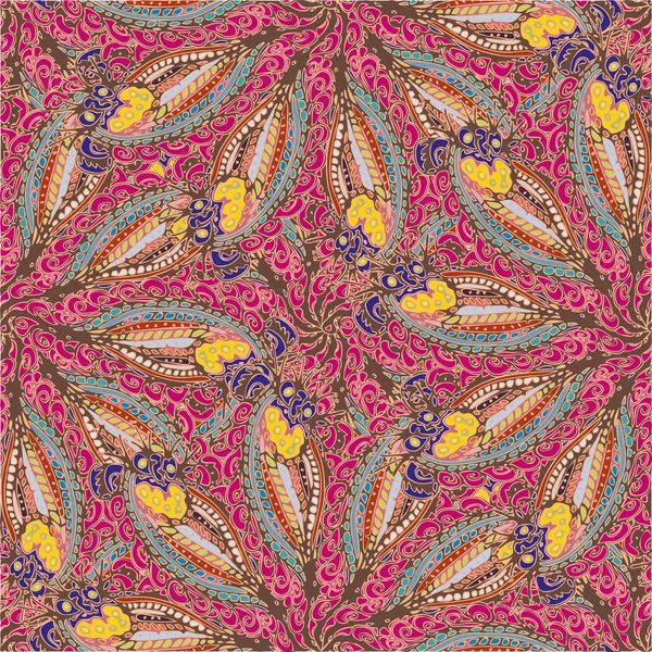 Tissu Abstrait Fond Feuilles Florales Motif Sans Couture Illustration Vectorielle — Image vectorielle