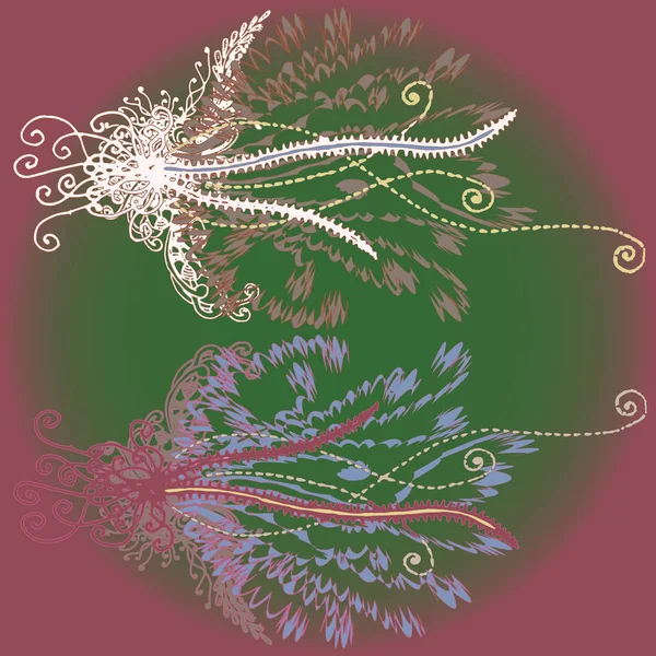 Yeni tasarım çalışmaları için el yapımı doodle ile soyut desen