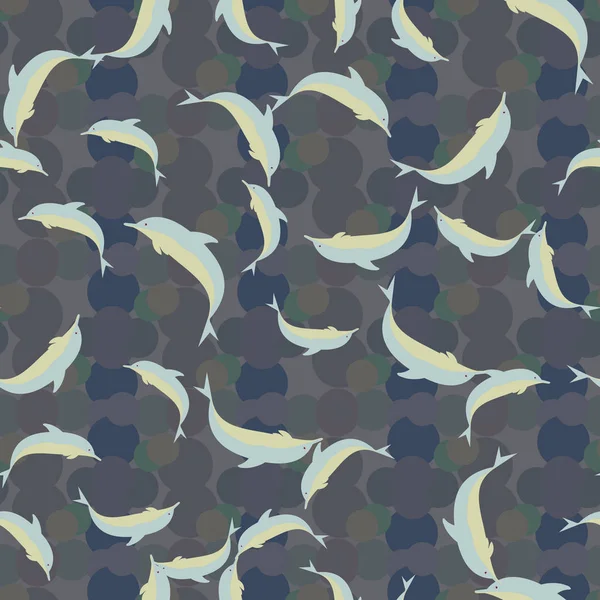 Renkli yunuslar Dikişsiz desen, çizim