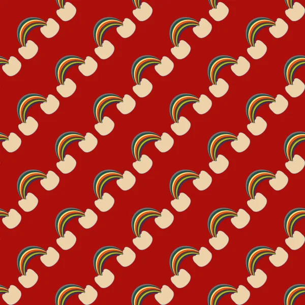 Rainbow Seamless Pattern Rainbows Design Textile Interior Design Linen Etc — стоковый вектор