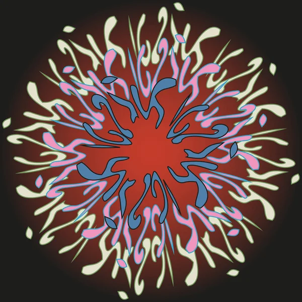 Nouveau Mandala Abstrait Symétrique Objet Décoratif Peut Être Utilisé Pour — Image vectorielle