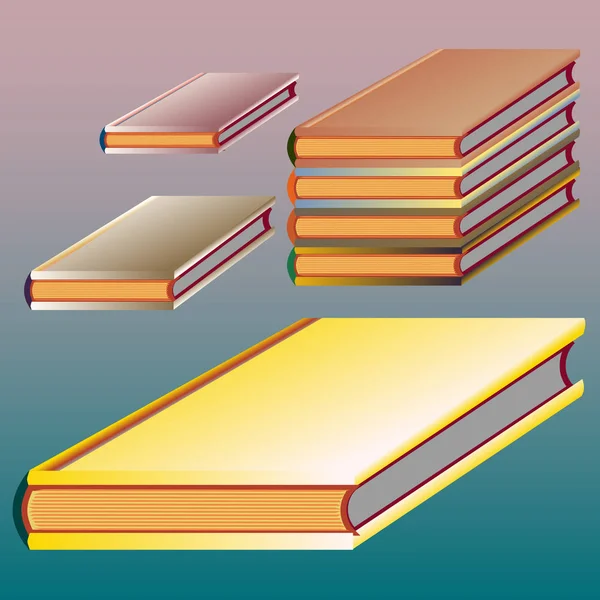 Stapel Bunter Notizbücher Vektorillustration — Stockvektor