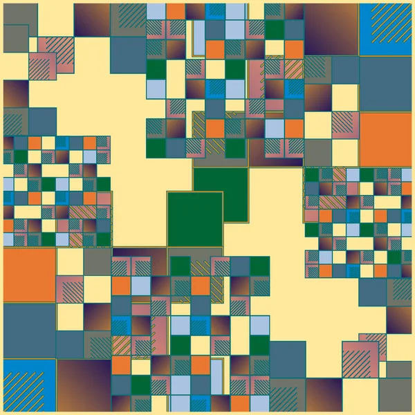 Abstrakt Geometrisk Färgglada Seamless Mönster Vektor Illustration — Stock vektor