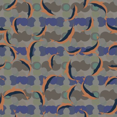 Renkli yunuslar Dikişsiz desen, çizim