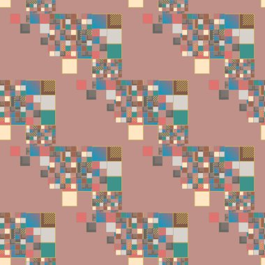 soyut geometrik renkli seamless modeli. vektör çizim