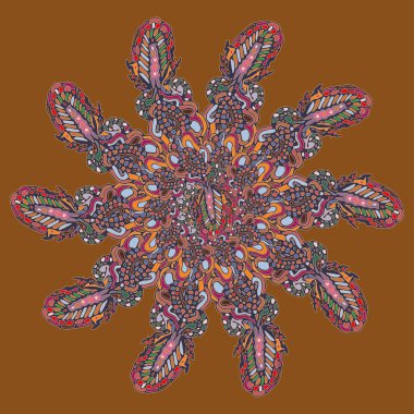 Stil zentangle yeni simetrik mandala doodle ile sanat esin kaynağı oldu. Duvar kağıdı, desen dolgularını, web sayfaları, yüzey dokuları için dekoratif nesne-ebilmek var olmak kullanılmış.