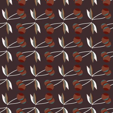 Kiraz, vektör çizim ile vektör seamless modeli 