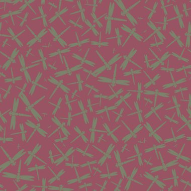 Dekoratif renkli seamless modeli ile şirin yusufçuk