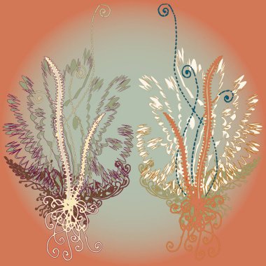 Yeni tasarım çalışmaları için el yapımı doodle ile soyut desen