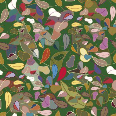 Güzel renk sonbahar yaprak düşmek seamless modeli.