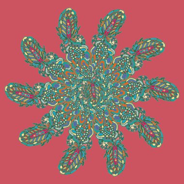 Stil zentangle yeni simetrik mandala doodle ile sanat esin kaynağı oldu. Duvar kağıdı, desen dolgularını, web sayfaları, yüzey dokuları için dekoratif nesne-ebilmek var olmak kullanılmış.