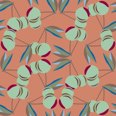 Kiraz için arka plan ile renkli seamless modeli. 