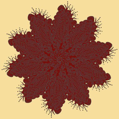 Stil zentangle yeni simetrik mandala doodle ile sanat esin kaynağı oldu. Duvar kağıdı, desen dolgularını, web sayfaları, yüzey dokuları için dekoratif nesne-ebilmek var olmak kullanılmış.