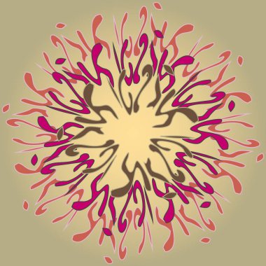 Yeni simetrik soyut mandala. Duvar kağıdı, desen dolgularını, web sayfaları, yüzey dokuları için dekoratif nesne-ebilmek var olmak kullanılmış.