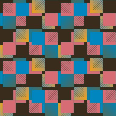 soyut geometrik renkli seamless modeli. vektör çizim