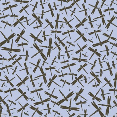 Dekoratif renkli seamless modeli ile şirin yusufçuk