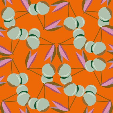 Kiraz için arka plan ile renkli seamless modeli. 