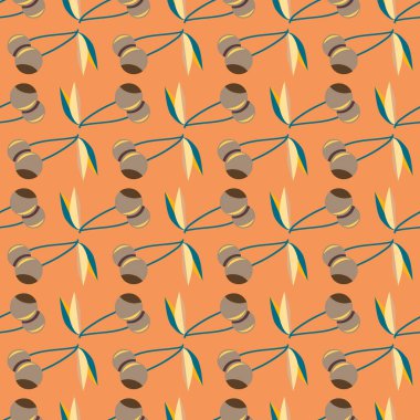 Kiraz, vektör çizim ile vektör seamless modeli 