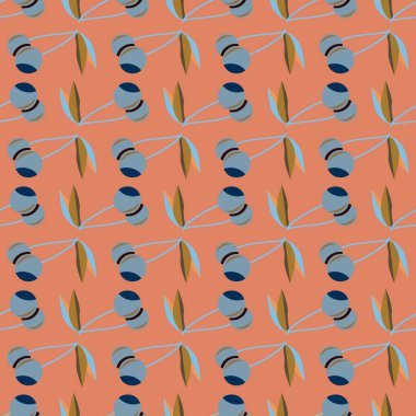 Kiraz, vektör çizim ile vektör seamless modeli 