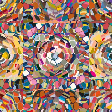 soyut renkli mozaik seamless modeli